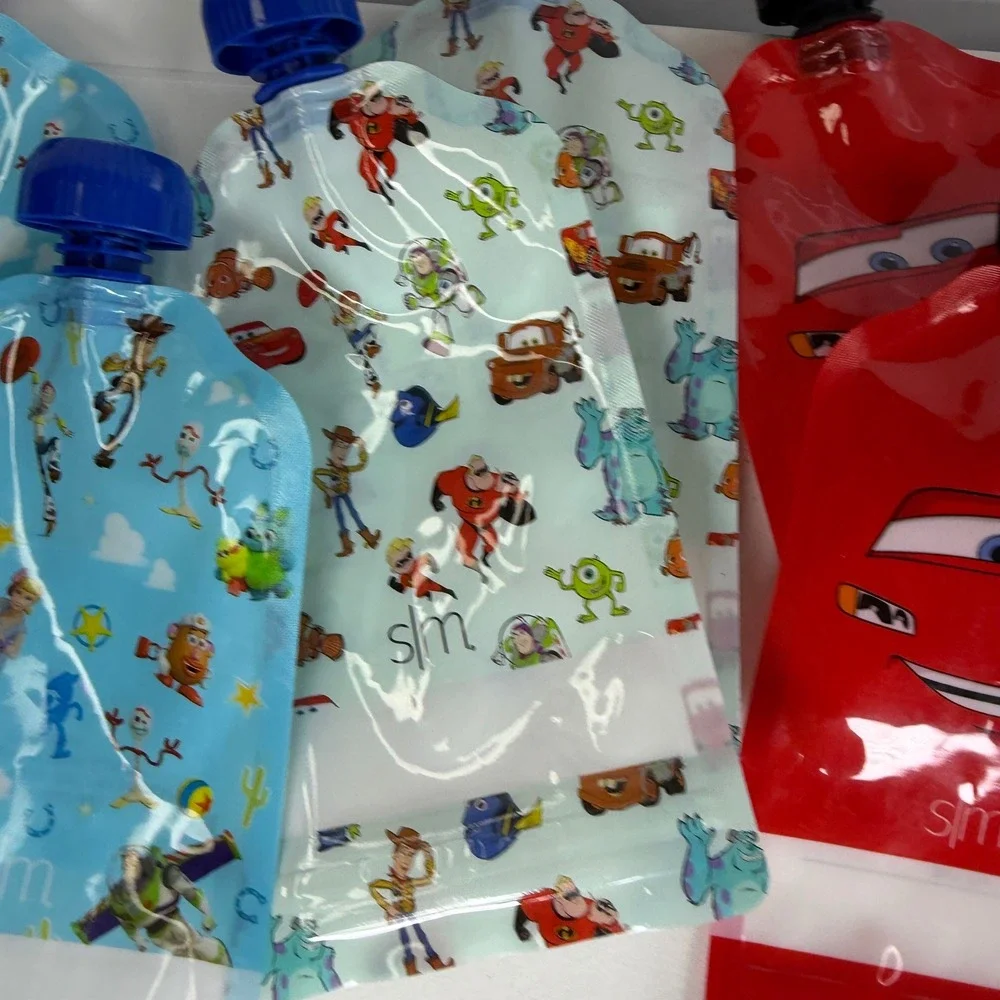 Simple Modern Disney Pixar Baby‎ Kids Food Pouches 10pk Reusable Bags NWOB